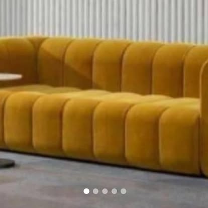 Mustard channel sofa