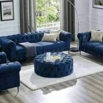 Blue Chesterfield seating