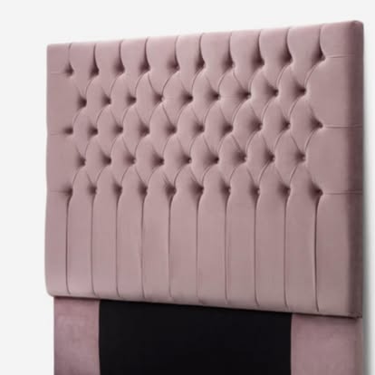 Blush tufted headboard