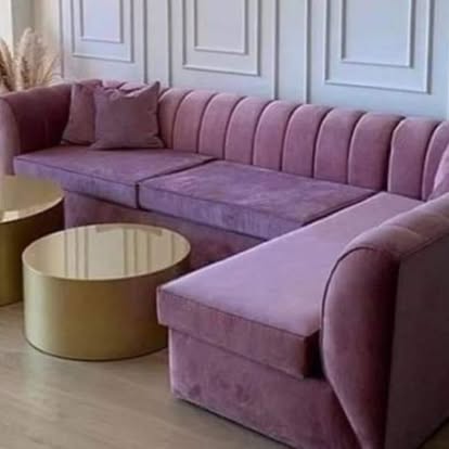 Blush corner sofa